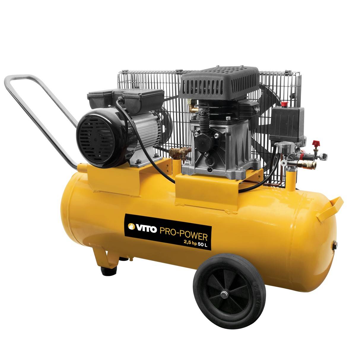 Compresseur à courroie 50 Litres 2.5 CV 1.9 kW 230V AC Pression 8 Bar VITO - Imagen 2