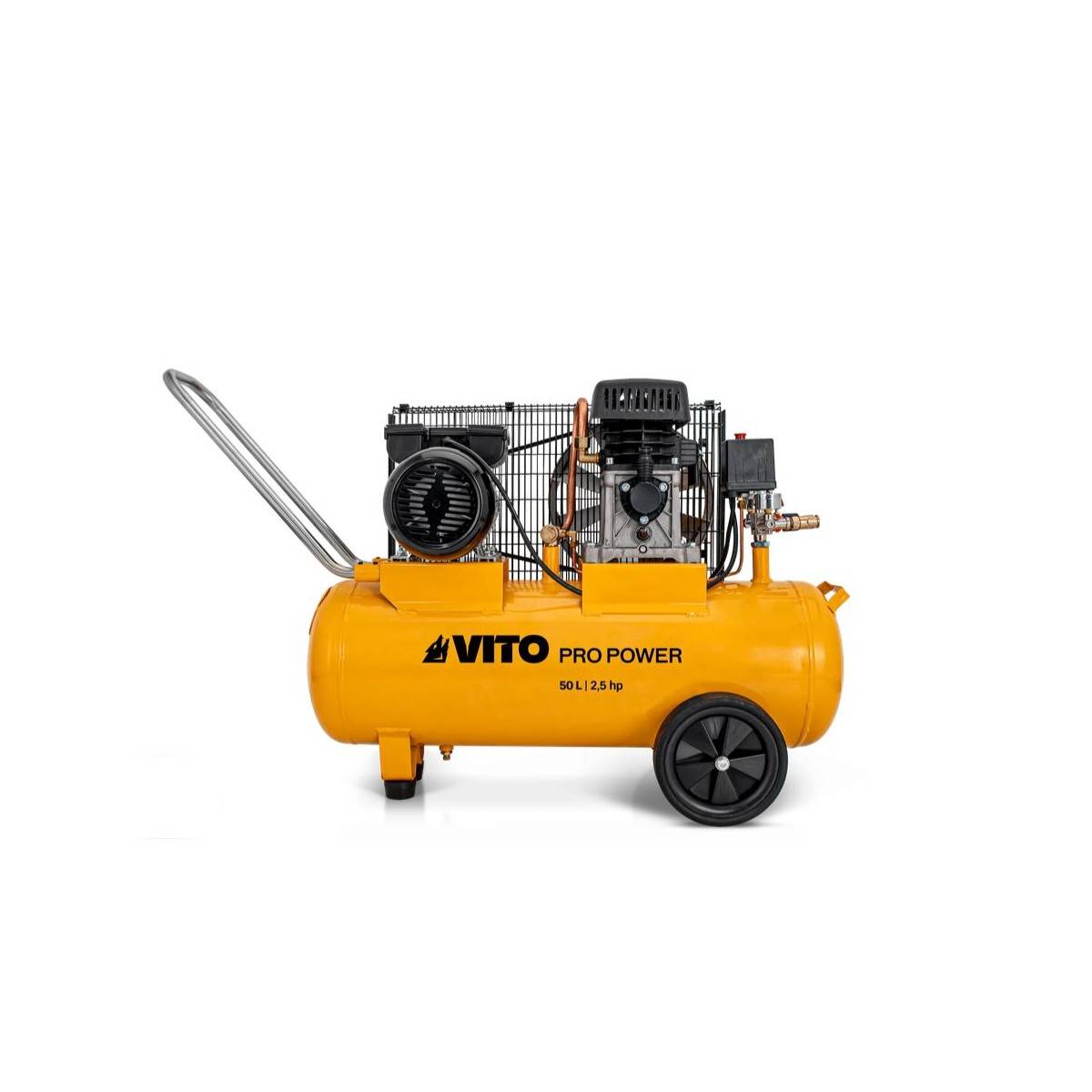 Compresseur à courroie 50 Litres 2.5 CV 1.9 kW 230V AC Pression 8 Bar VITO - Imagen 1