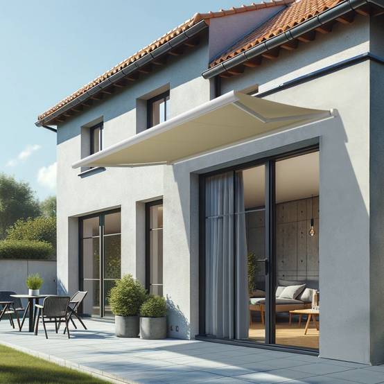 Intersun - Store banne coffre CINABRE 3,00x2,00 M (Motorisé et Interrupteur - Blanc - Ecru) - INTERSUN - Imagen 2