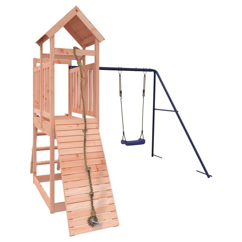 Helloshop26 - Aire de jeux d'extérieur balançoires toboggan portiques robuste jeux jardin 242 x 248 x 214 cm bois massif de douglas - Imagen 2