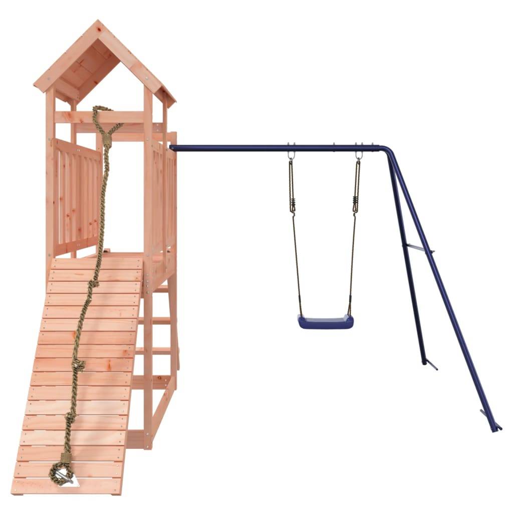 Helloshop26 - Aire de jeux d'extérieur balançoires toboggan portiques robuste jeux jardin 242 x 248 x 214 cm bois massif de douglas - Imagen 3