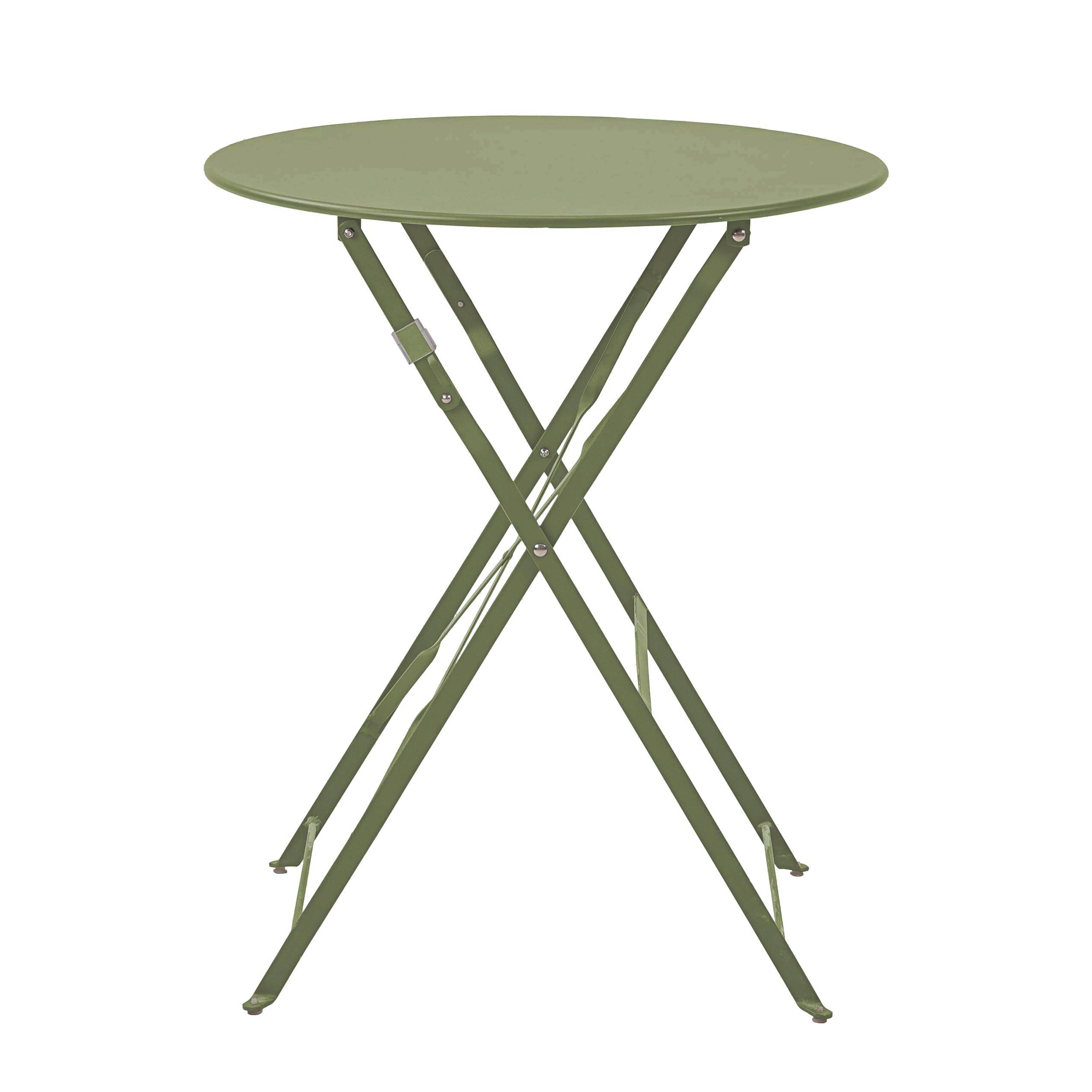 Oviala - Table pliante en acier vert tilleul Annecy - Oviala - Imagen 2