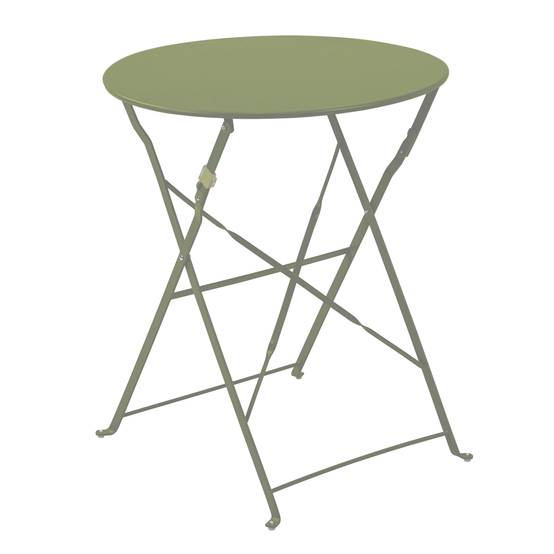 Oviala - Table pliante en acier vert tilleul Annecy - Oviala - Imagen 1