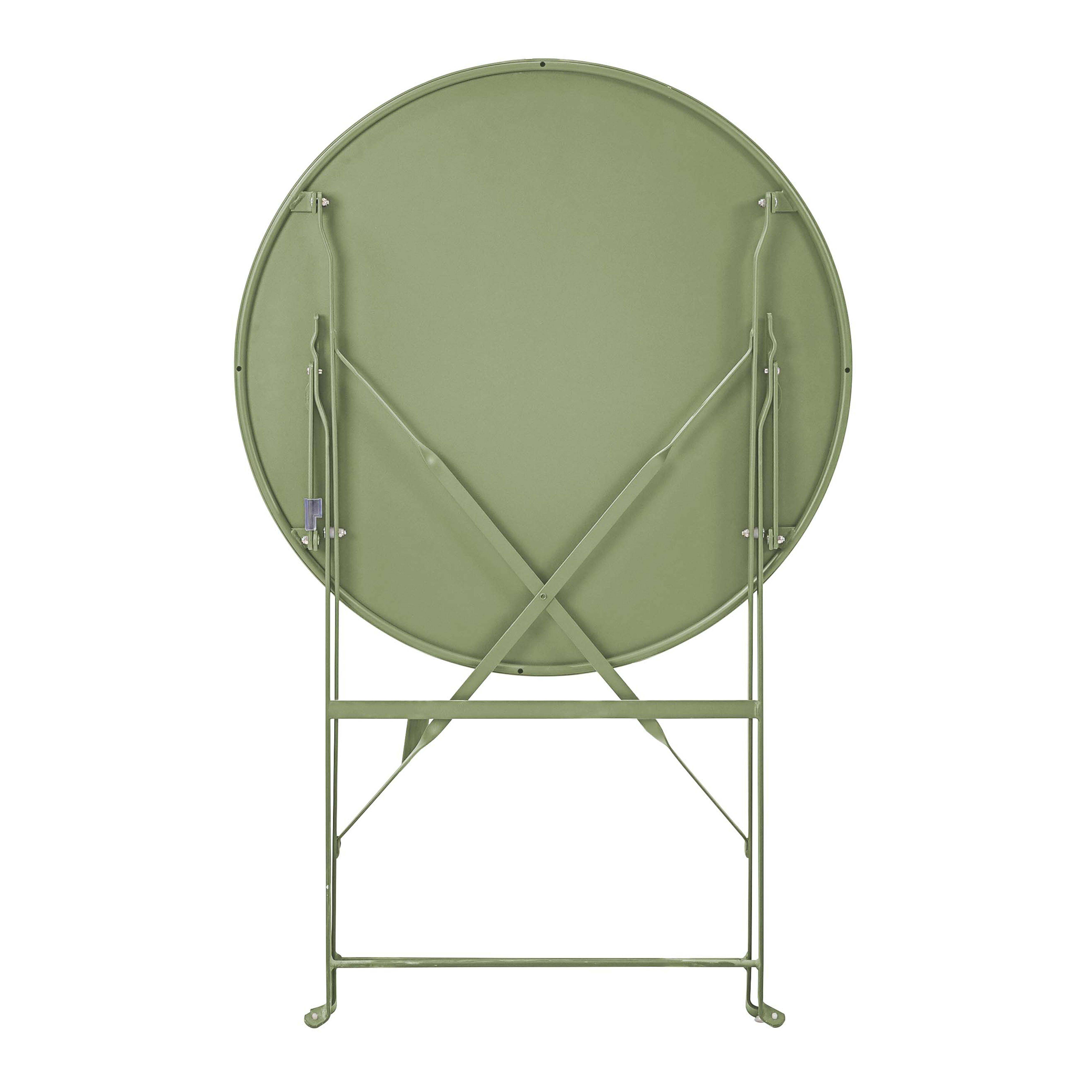 Oviala - Table pliante en acier vert tilleul Annecy - Oviala - Imagen 3