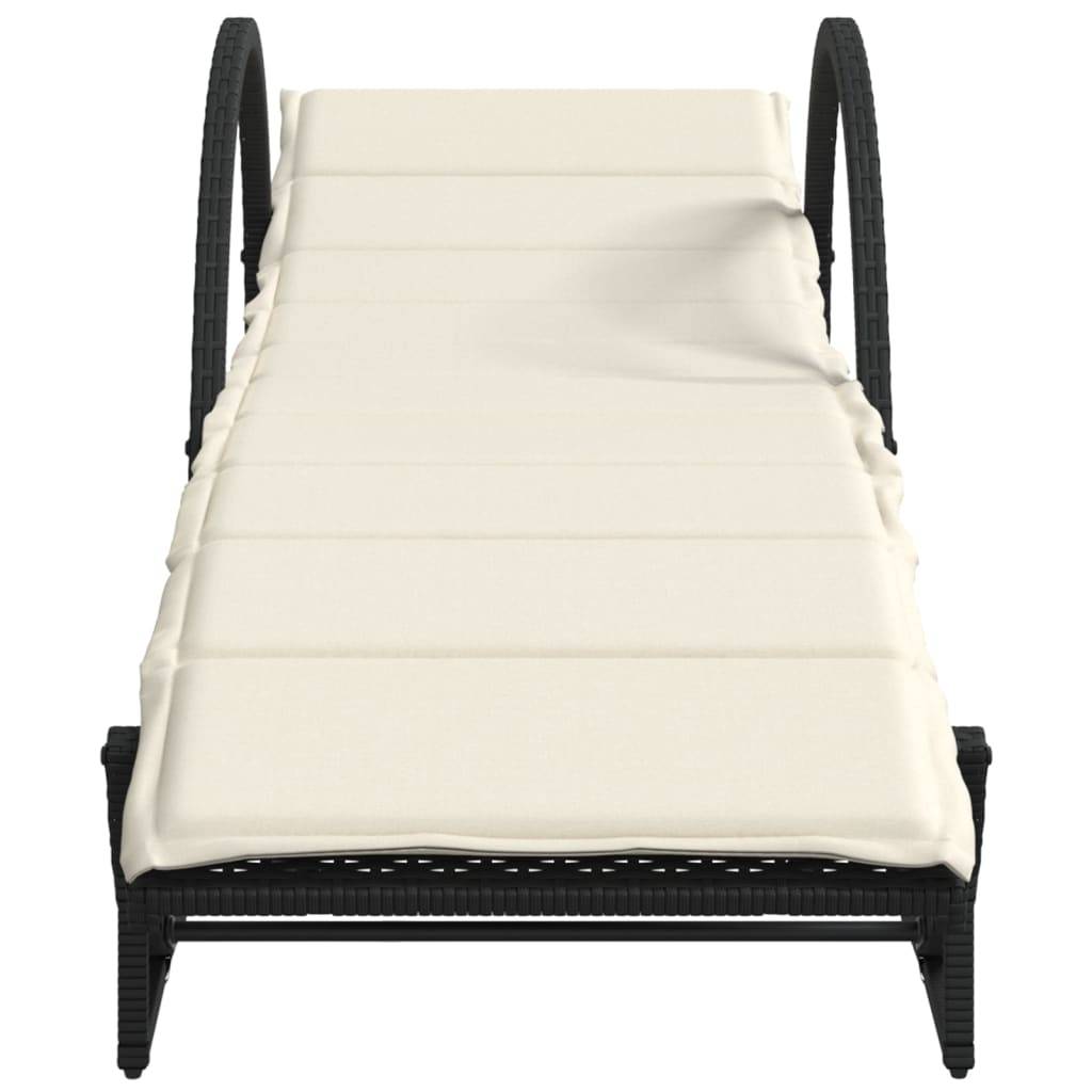 Lot de 2 chaise longue d'extérieur noir 199 X 60 cm - Prolenta Premium - Image 4