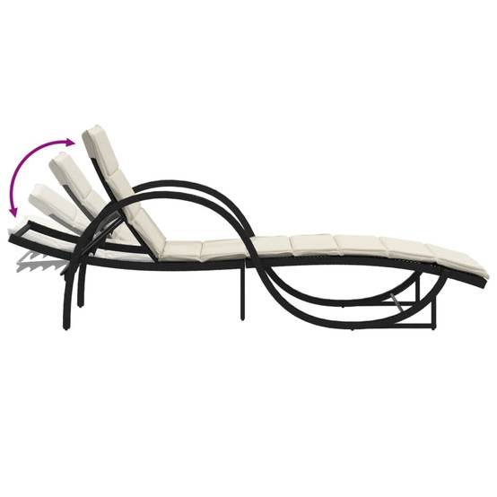 Lot de 2 chaise longue d'extérieur noir 199 X 60 cm - Prolenta Premium - Image 7