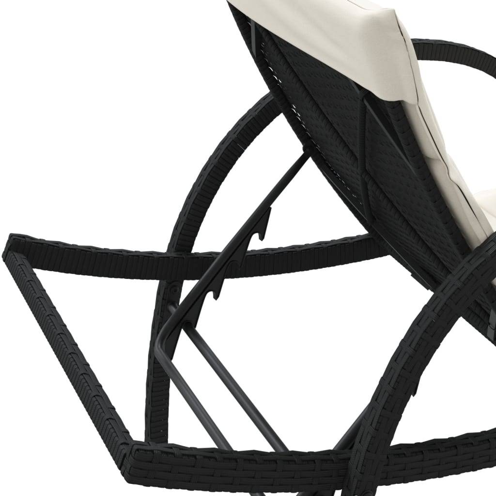 Lot de 2 chaise longue d'extérieur noir 199 X 60 cm - Prolenta Premium - Image 8