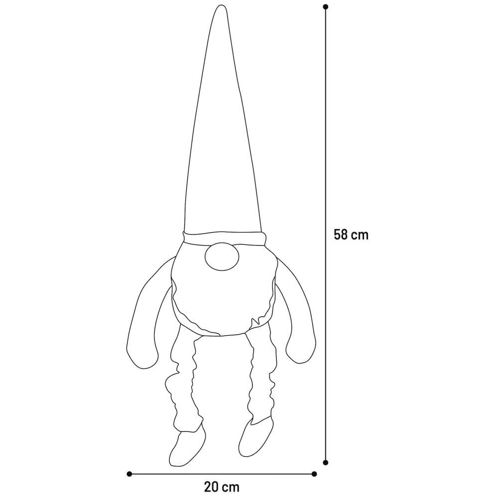 Flamingo - Jouet Noël  Gnome gris et rouge Bardo 58 cm pour chien - Imagen 2