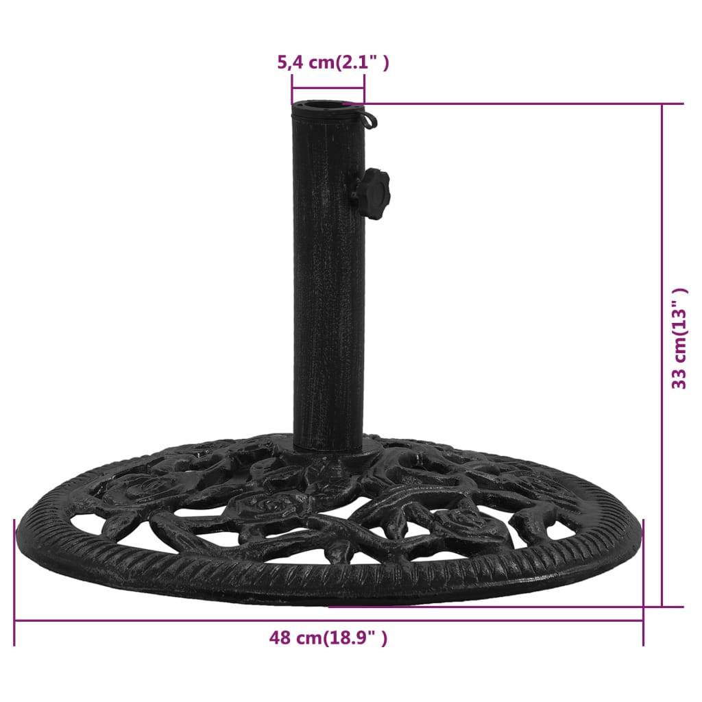 Maison Chic - Socle de parasol - accessoire parasol Noir 48x48x33 cm Fonte - MEUBLE PRO - Image 7