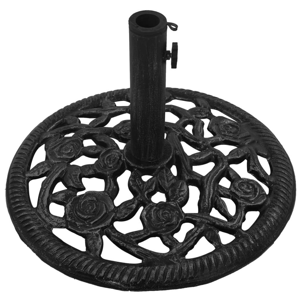 Maison Chic - Socle de parasol - accessoire parasol Noir 48x48x33 cm Fonte - MEUBLE PRO - Image 3