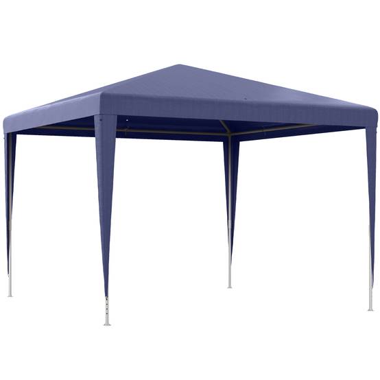 Tonnelle de Jardin 3x3m Barnum Démontable Structure Acier Toile PE pour Terrasse Événement Bleu et Blanc - ComfortXL Outdoor Living - Image 1