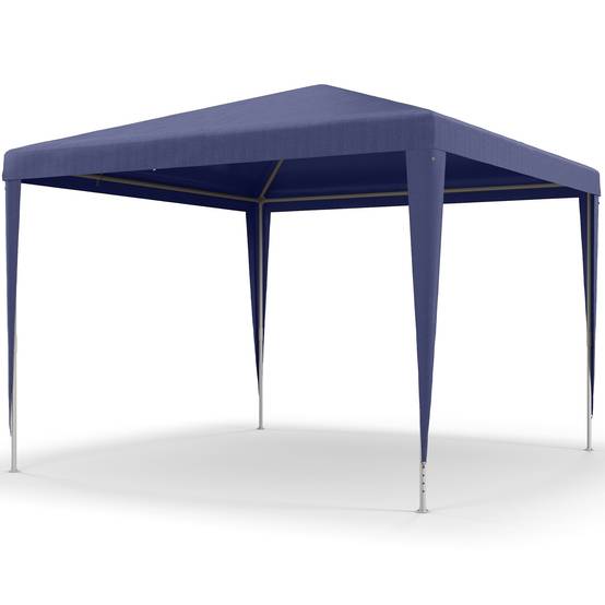 Tonnelle de Jardin 3x3m Barnum Démontable Structure Acier Toile PE pour Terrasse Événement Bleu et Blanc - ComfortXL Outdoor Living - Image 2