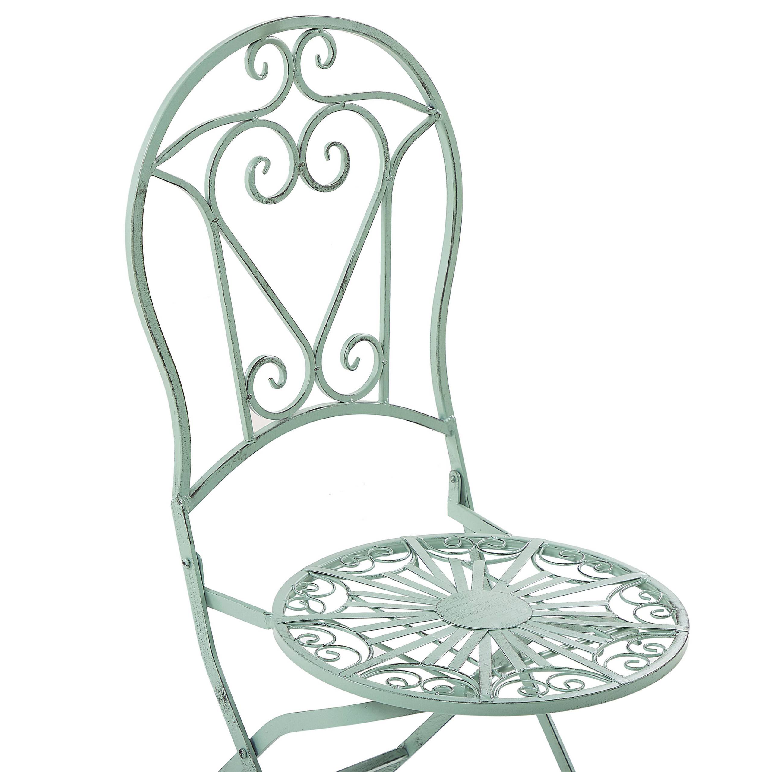Beliani - Chaise de jardin Métal Vert clair TRENTO - 42x57x95- Beliani - Image 7