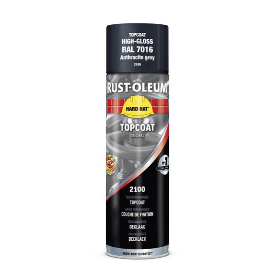 Couche de finition Hard Hat Ral-couleurs gris anthracite RAL 7016 500ml - RUST-OLEUM - 2189 - Image 2