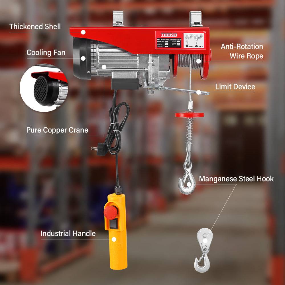 Treuil Electrique et Bras de support de palan électrique,Chevre de Levage 220v 1450W - Image 3