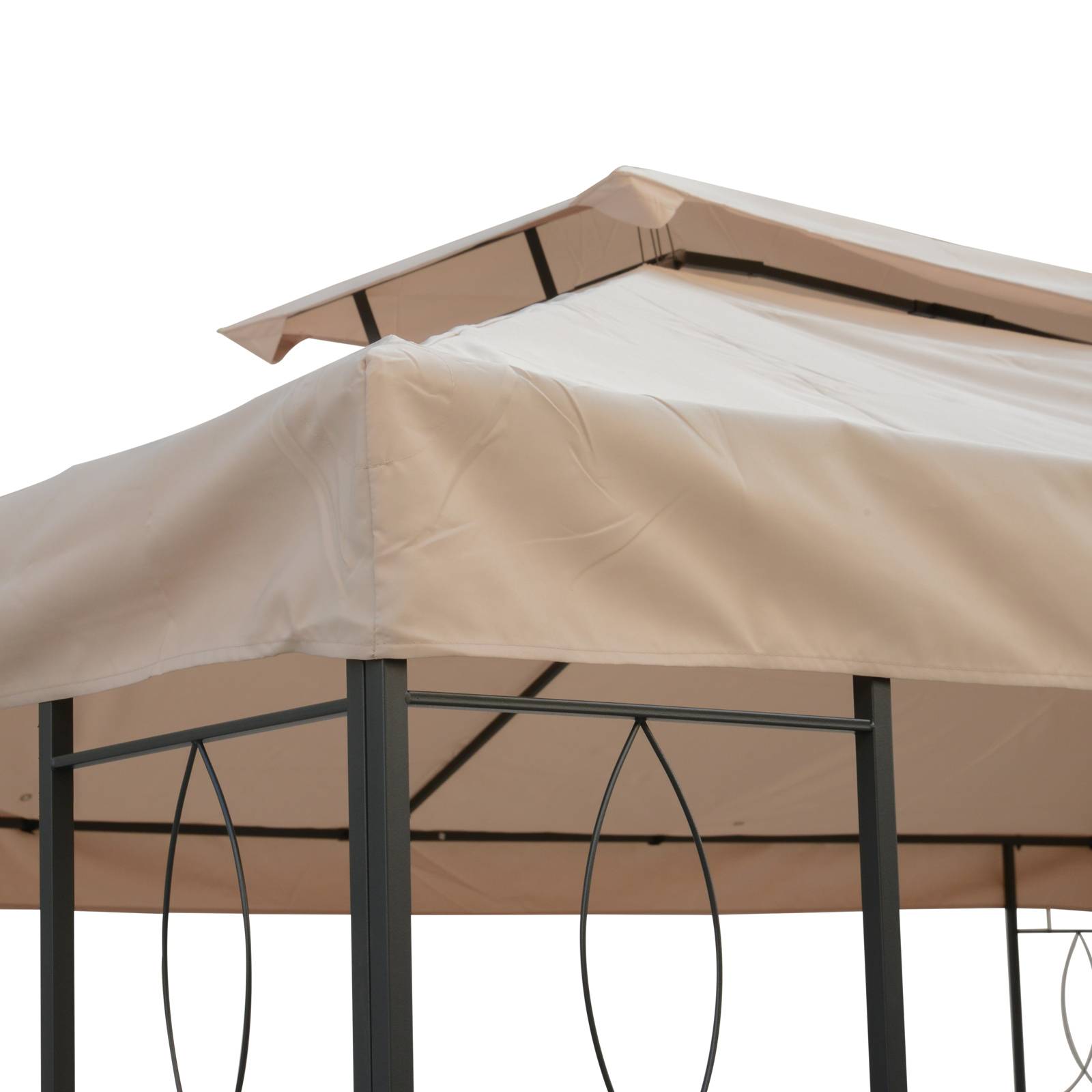 Outsunny - Toile de rechange pour pavillon tonnelle tente 3x4m polyester haute densité 180g/m² beige - Outsunny - Image 9