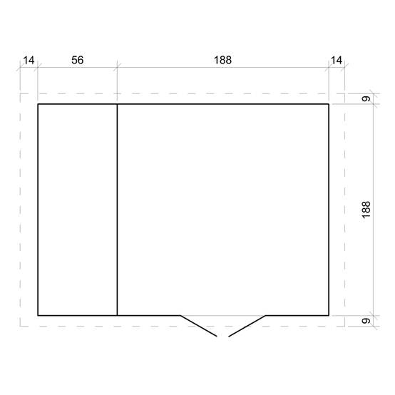 Timbela - Abri de jardin en bois et range bûches extérieur I206xL272xH218 cm/ 3,53+0,97 m² - 19 mm d’épaisseur - Timbela M386 - Image 6