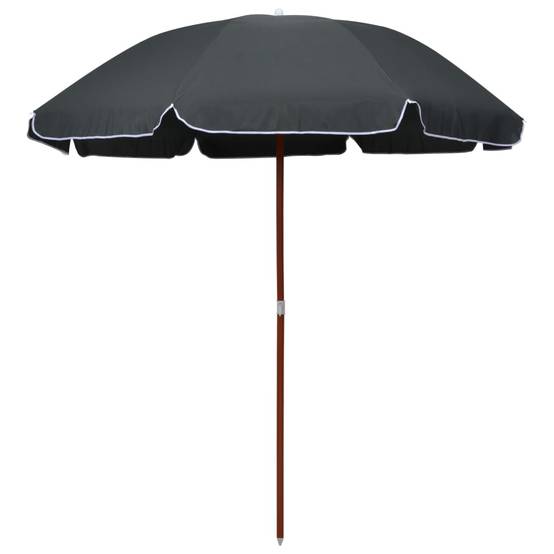 Helloshop26 - Parasol avec mât en acier 240 cm anthracite - Image 1