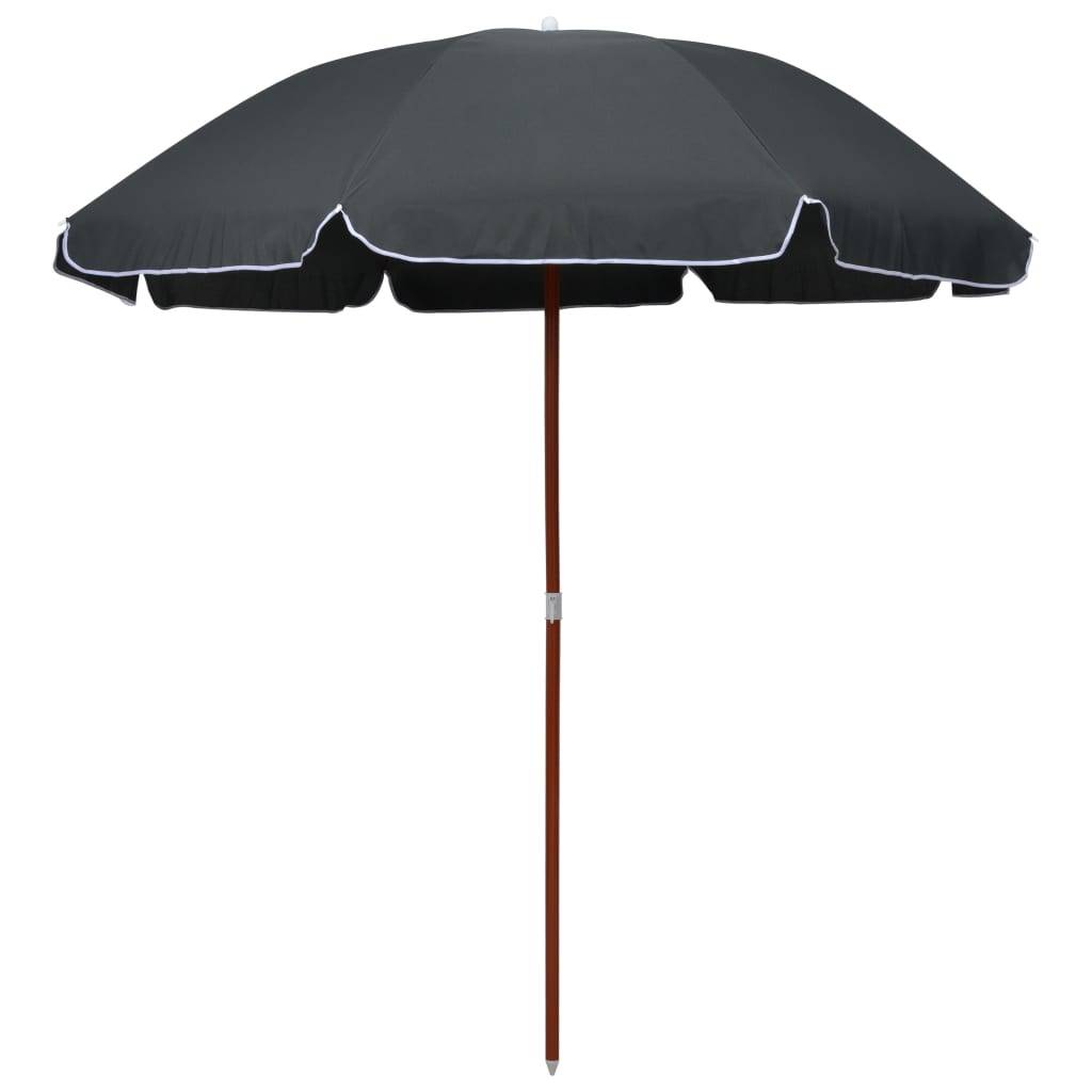 Helloshop26 - Parasol avec mât en acier 240 cm anthracite - Image 1