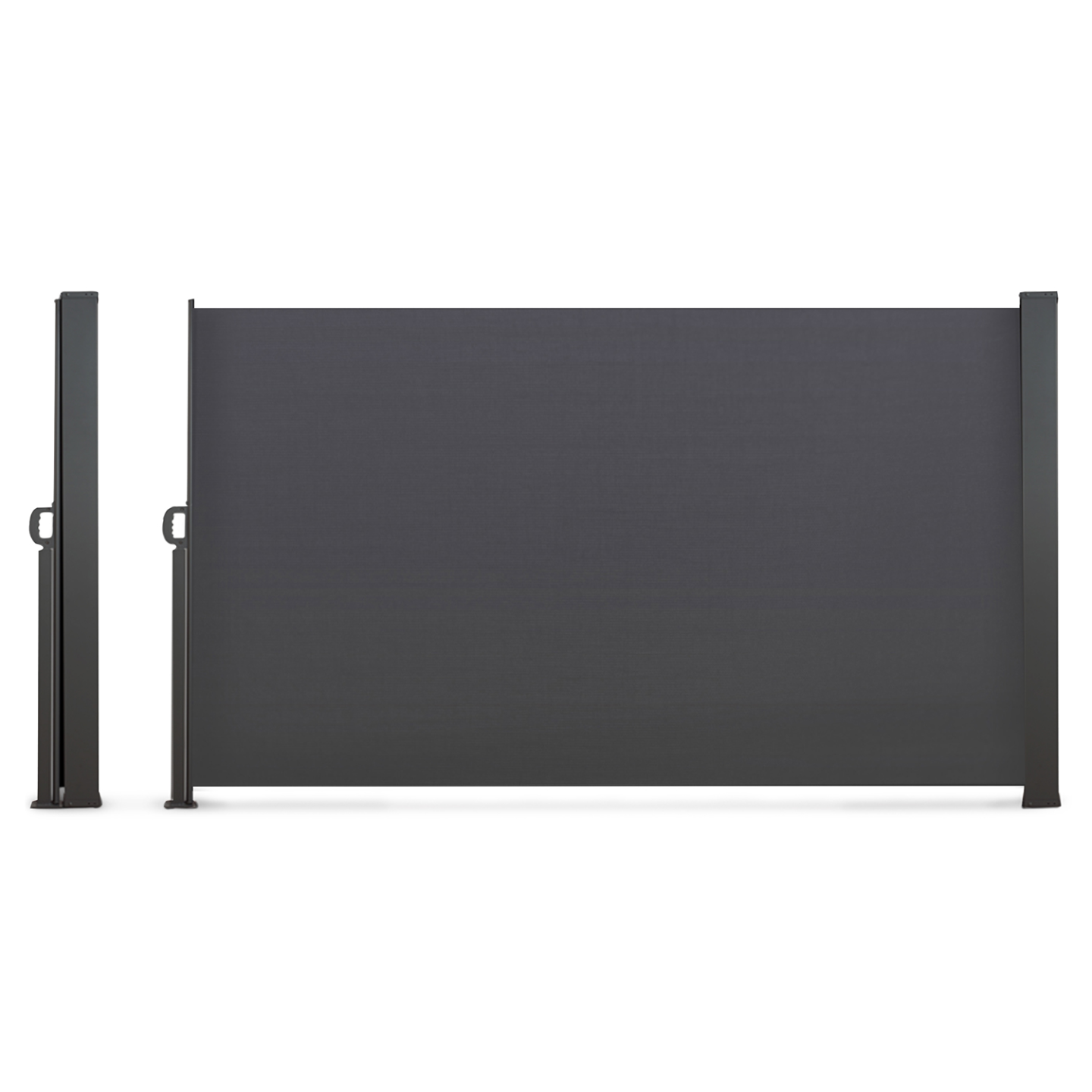 Paravent extérieur rétractable 200 x 400 CM gris anthracite store latéral - Image 2