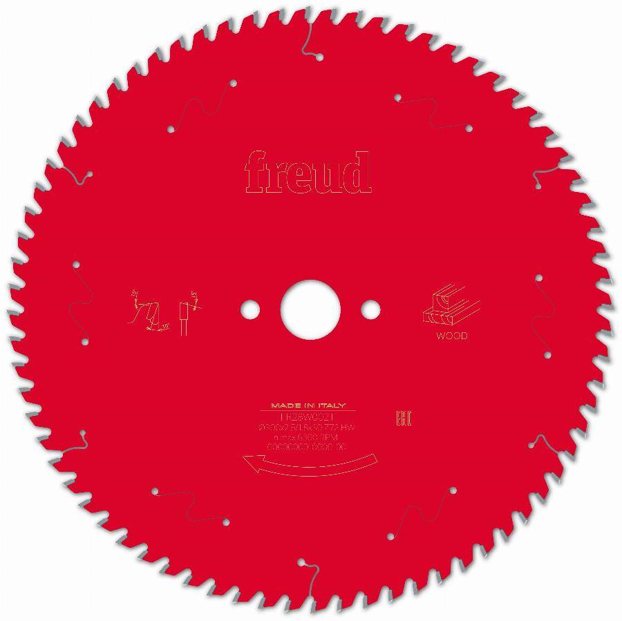 Lame pour scie circulaire portative FREUD - Ø300 2,5/1,8 AL30 Z72 BA 10° - F03FS09785 -FR28W002T
