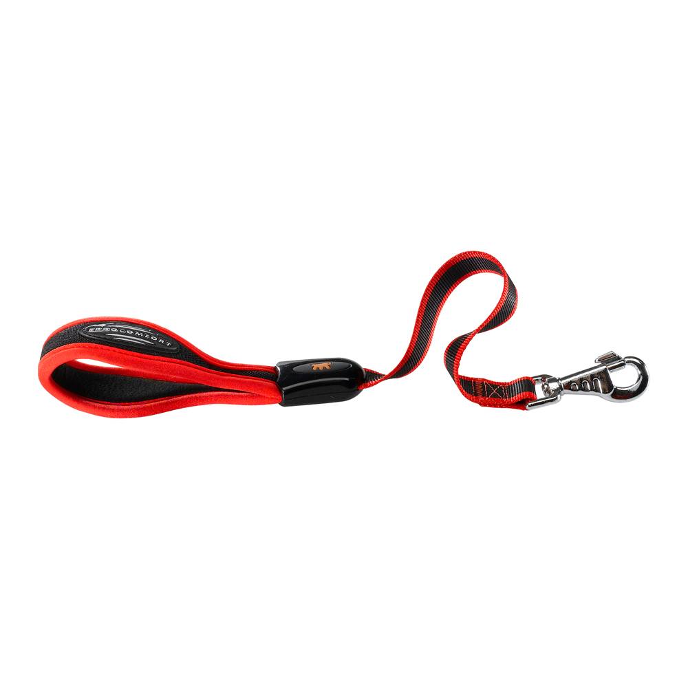 Ferplast - Ferplast ERGOCOMFORT GM25/55 Laisse courte en nylon pour chien, Poignée ergonomique, Rembourrage doux, Longueur 55 cm x 2,5 cm, Rouge - Imagen 1