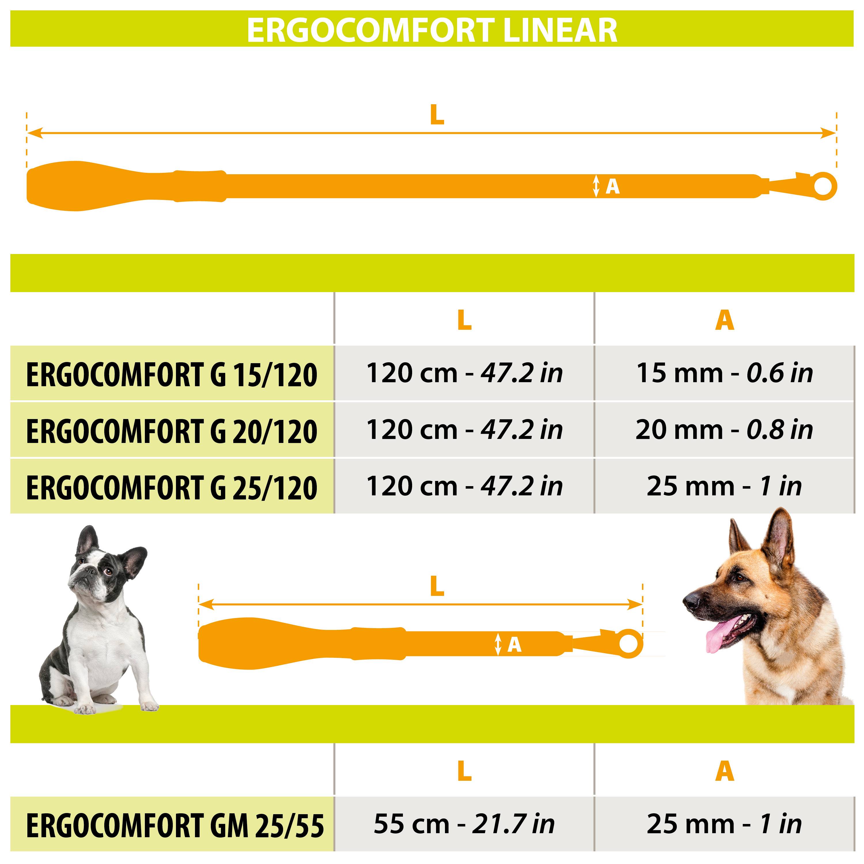 Ferplast - Ferplast ERGOCOMFORT GM25/55 Laisse courte en nylon pour chien, Poignée ergonomique, Rembourrage doux, Longueur 55 cm x 2,5 cm, Rouge - Imagen 2
