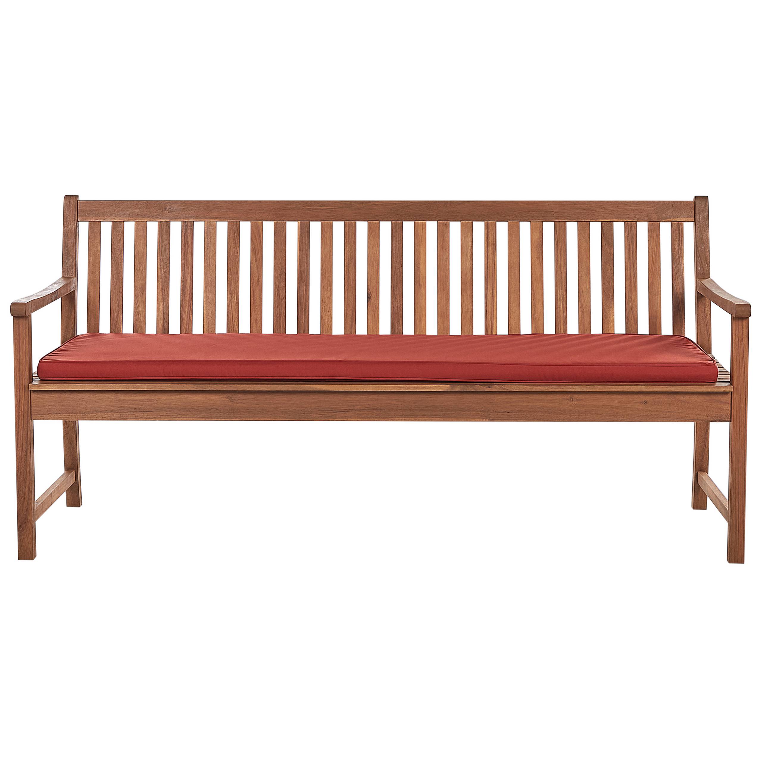 Beliani - Banc, 3 Personnes Bois d'acacia certifié Rouge foncé VIVARA - Beliani - Imagen 2