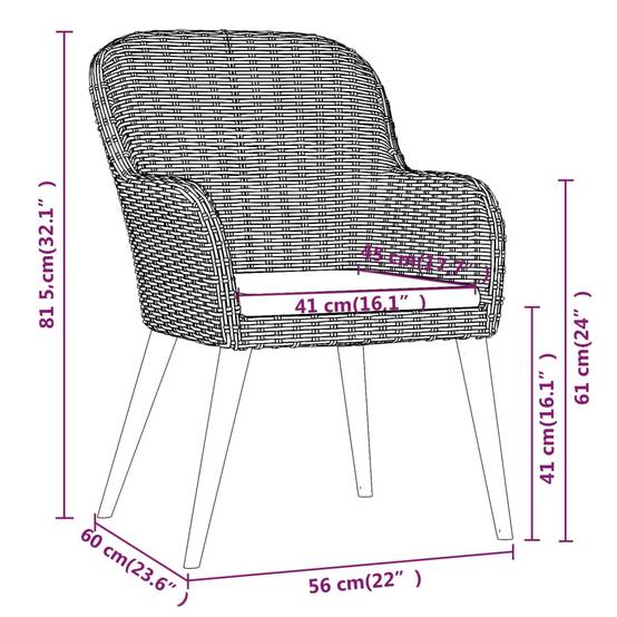Salon de Jardin 8 Personnes Résine Tressée Noire, Grande Table 200cm et Coussins Gris – ComfortXL Outdoor Living - Image 7