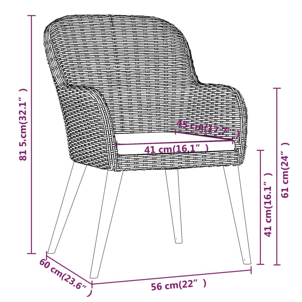 Salon de Jardin 8 Personnes Résine Tressée Noire, Grande Table 200cm et Coussins Gris – ComfortXL Outdoor Living - Image 7