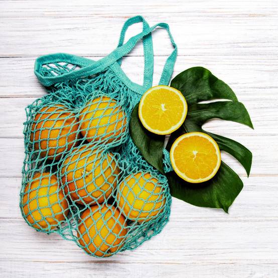 Lot de 3 sacs à provisions type filet de course Fackelmann Nature - Image 2