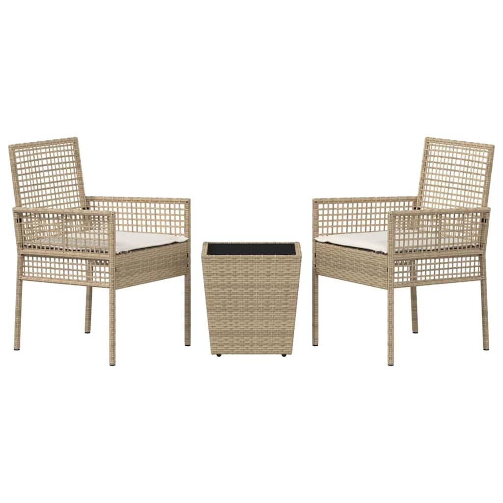 Vidaxl - Ensemble bistro de jardin 3 pcs-Salons de jardin Beige polyrotin 801254 - Image 7