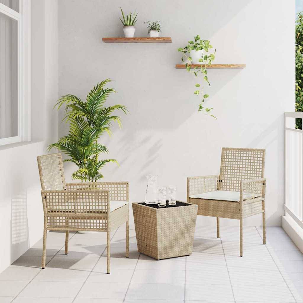 Vidaxl - Ensemble bistro de jardin 3 pcs-Salons de jardin Beige polyrotin 801254 - Image 1