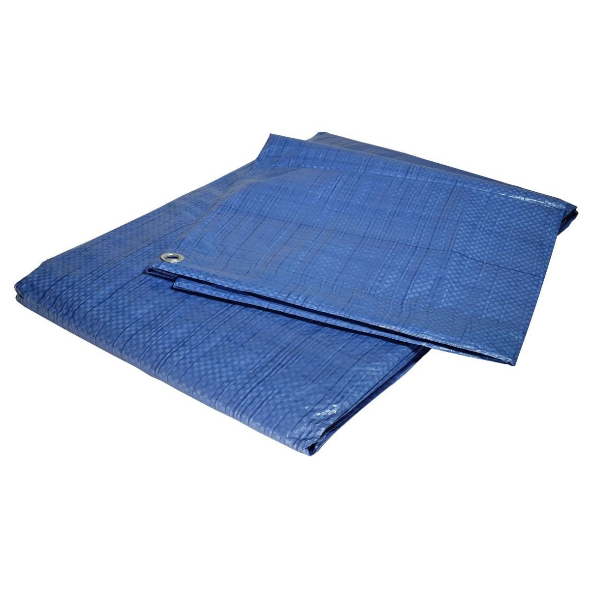 Bâche plastique 5 x 8 m BLEUE Polyéthylène 80g/m² - Imagen 1