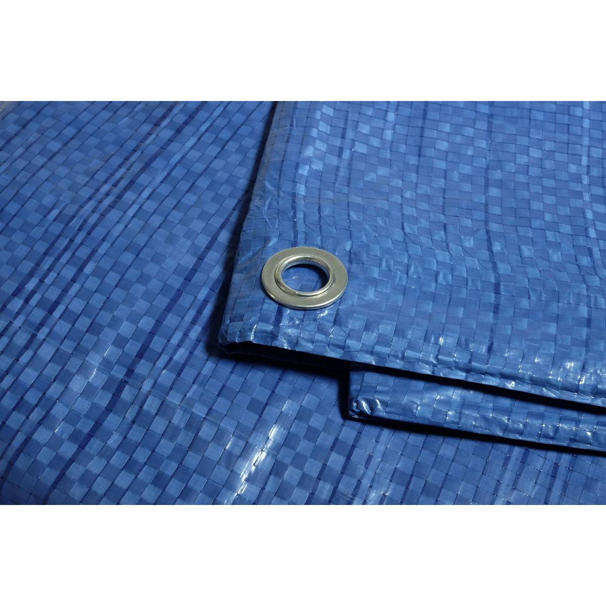 Bâche plastique 5 x 8 m BLEUE Polyéthylène 80g/m² - Imagen 4