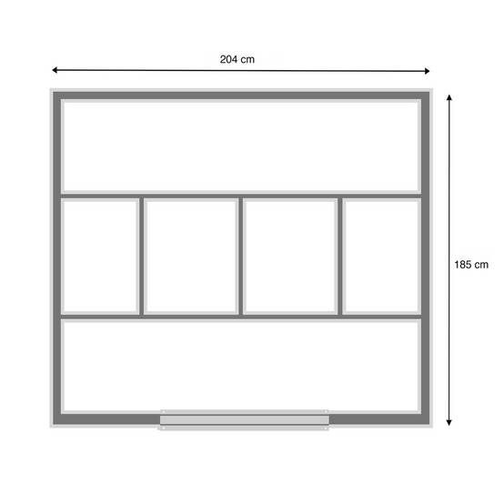 Abri de jardin 3,7M² gris en acier galvanisé avec base - Image 7