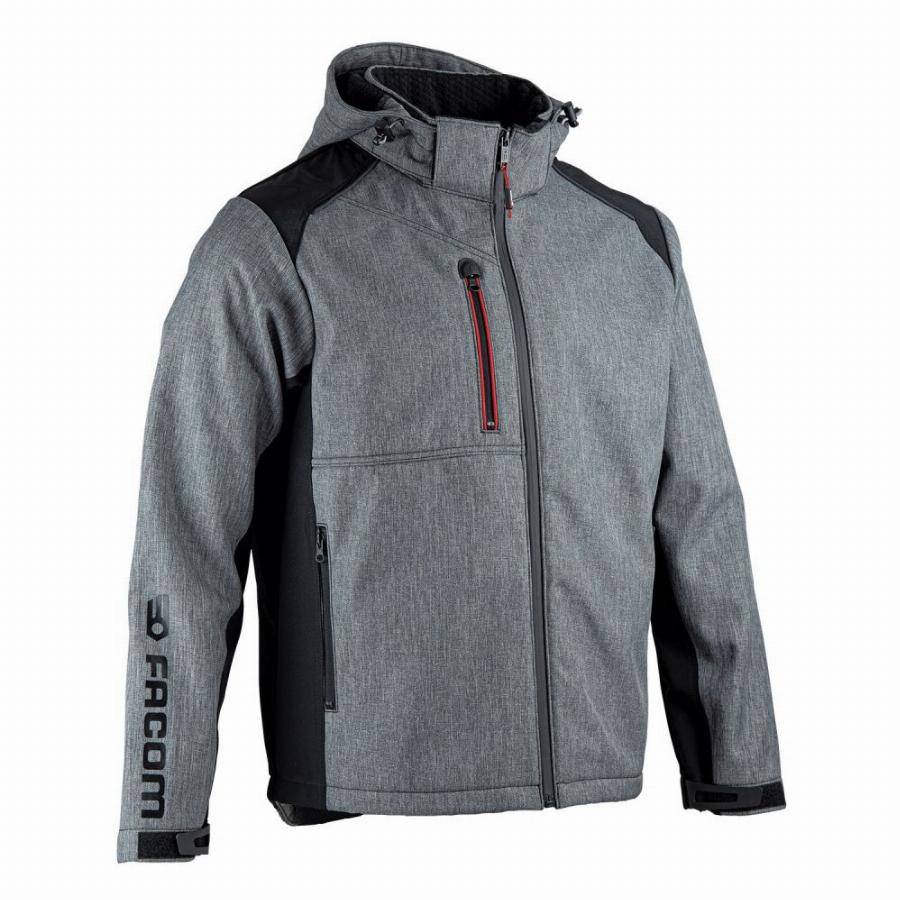Facom - Veste softshell FACOM Trial Noir/Gris Taille L - FXWW2020E-L - Imagen 1