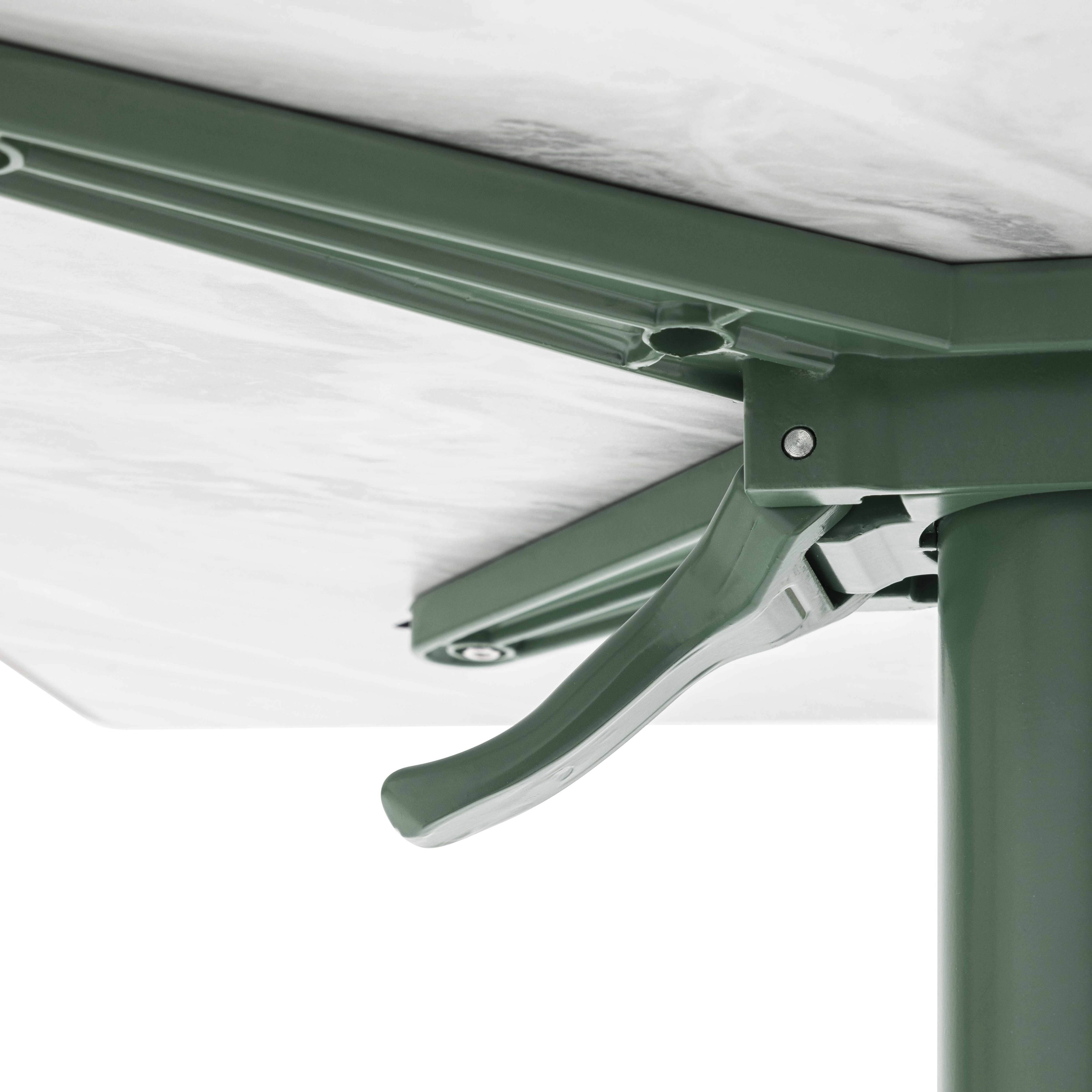 Oviala - Pied de table inclinable 72 cm en aluminium vert foncé Klipo Klipo - Oviala - Image 4