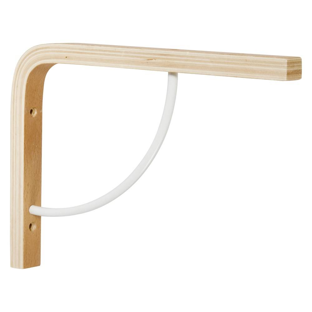 Centrale Brico - Equerre Multi + bois brut naturel, H.18 x P.25 cm