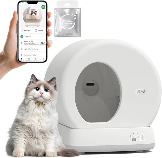 Ubpet - UBPet C10PRO Litière Chat Autonettoyante avec Caméra, 10 Capteurs, Anti-Odeurs, Contrôle APP, Entrée Basse, Bac à Litière Électrique - Image 1