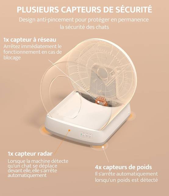 Ubpet - UBPet C10PRO Litière Chat Autonettoyante avec Caméra, 10 Capteurs, Anti-Odeurs, Contrôle APP, Entrée Basse, Bac à Litière Électrique - Image 5