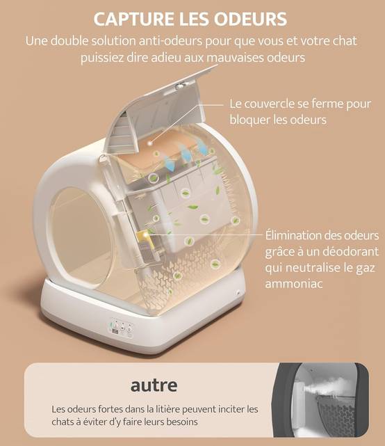 Ubpet - UBPet C10PRO Litière Chat Autonettoyante avec Caméra, 10 Capteurs, Anti-Odeurs, Contrôle APP, Entrée Basse, Bac à Litière Électrique - Image 4