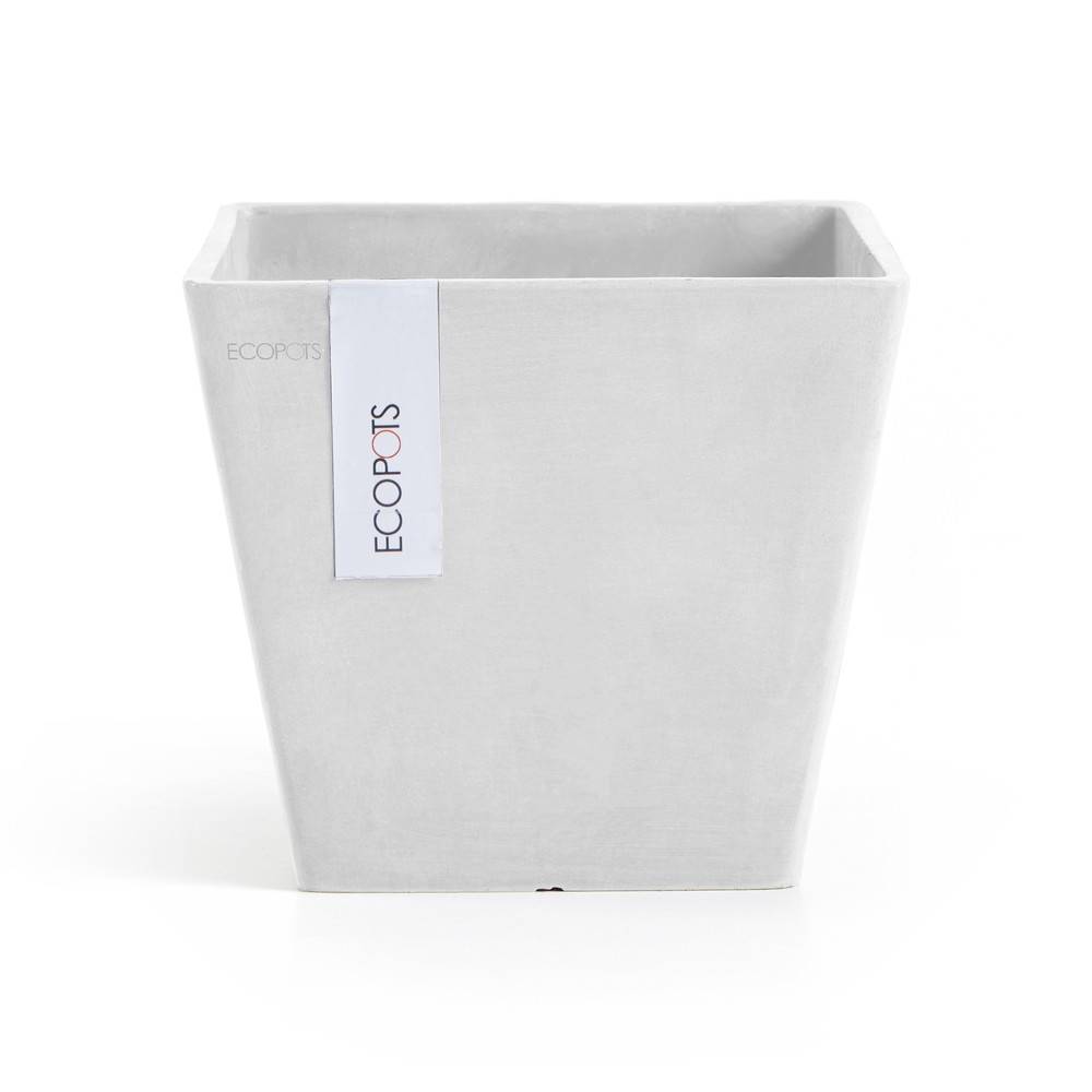 Ecopots - Pot Carré Rotterdam 20 Blanc Pur - 20 x 20 x H. 17,5 cm - 5,2 L ECOPOTS - Imagen 4