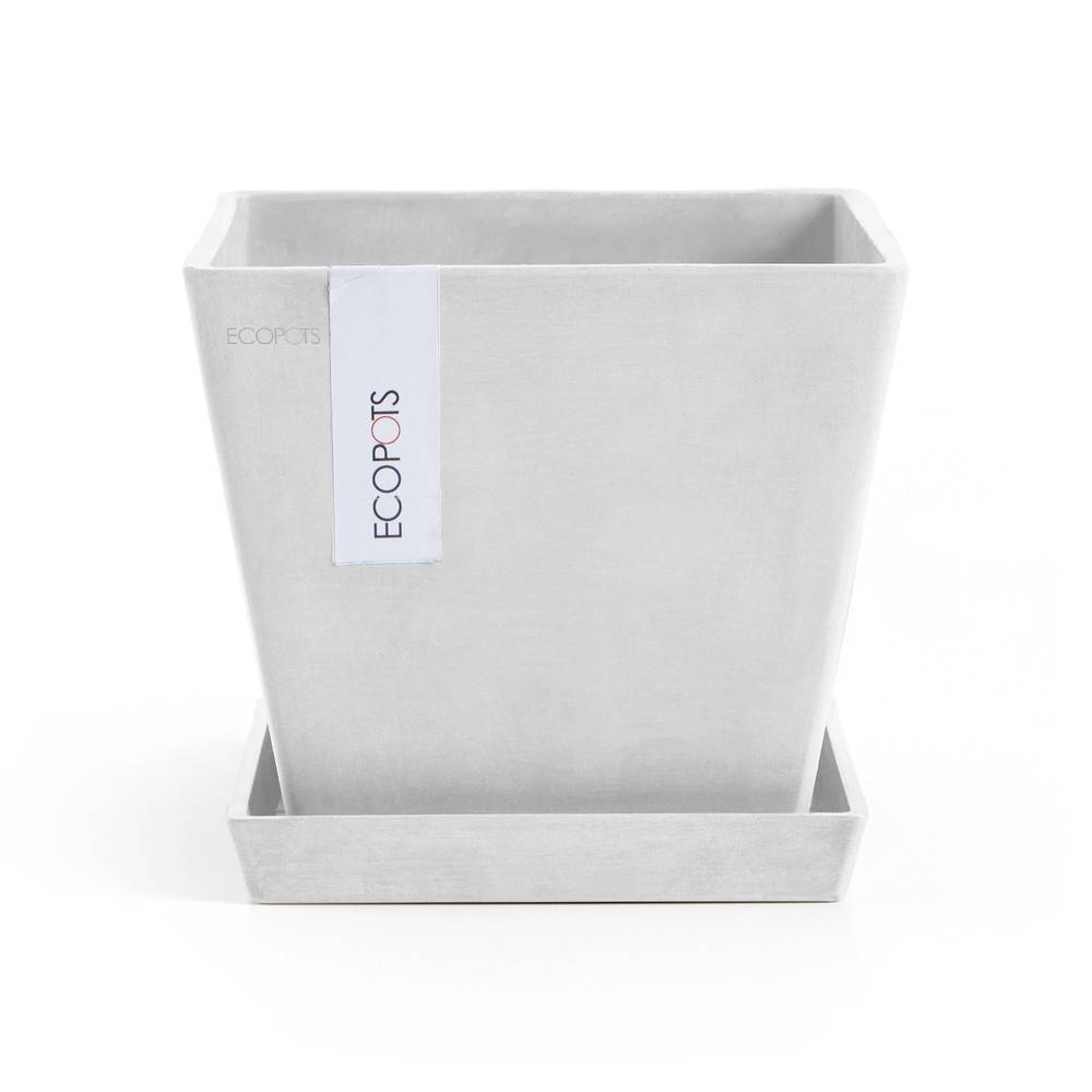 Ecopots - Pot Carré Rotterdam 20 Blanc Pur - 20 x 20 x H. 17,5 cm - 5,2 L ECOPOTS - Imagen 5