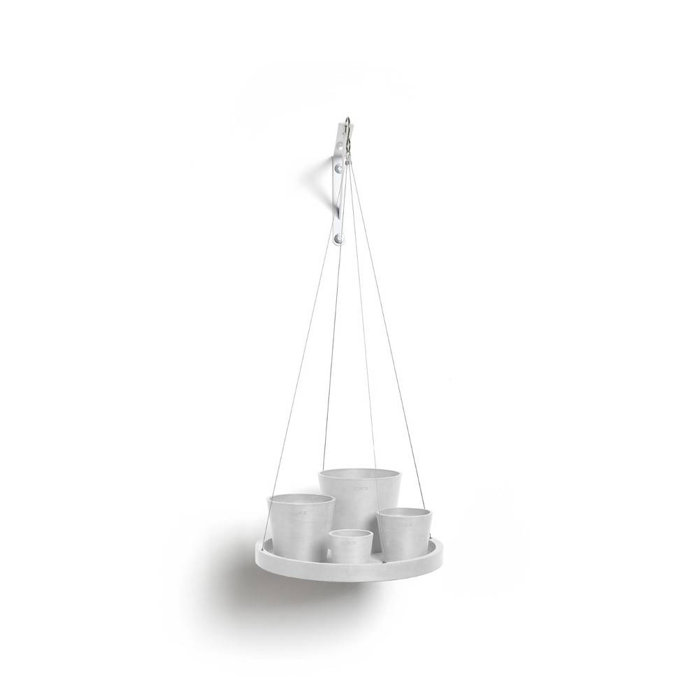 Ecopots - Support suspendu Hanging 36 Blanc Pur - Ø 36 x H. 3 cm ECOPOTS