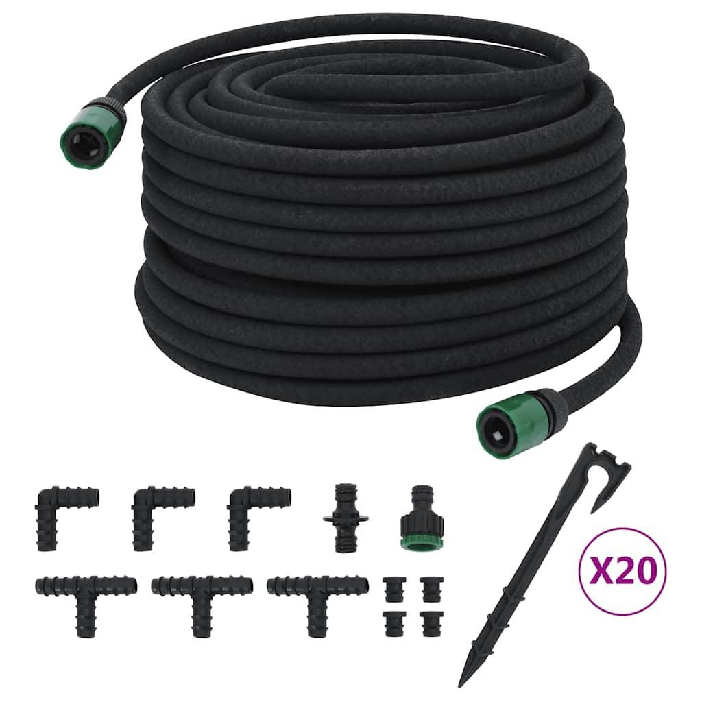 Vidaxl - Tuyau d'arrosage de jardin noir 0,6" 50 m caoutchouc vidaXL 155872 - Image 2