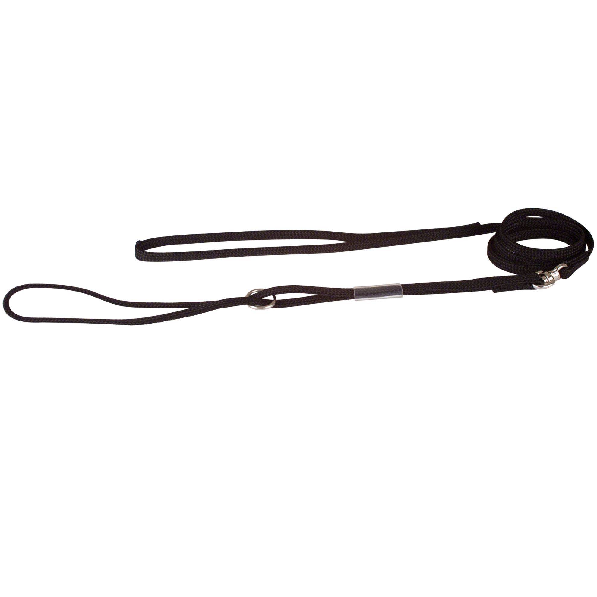 Laisse Expo nylon plate noire avec anneau chromé Taille : T3 DOOGY CLASSIC