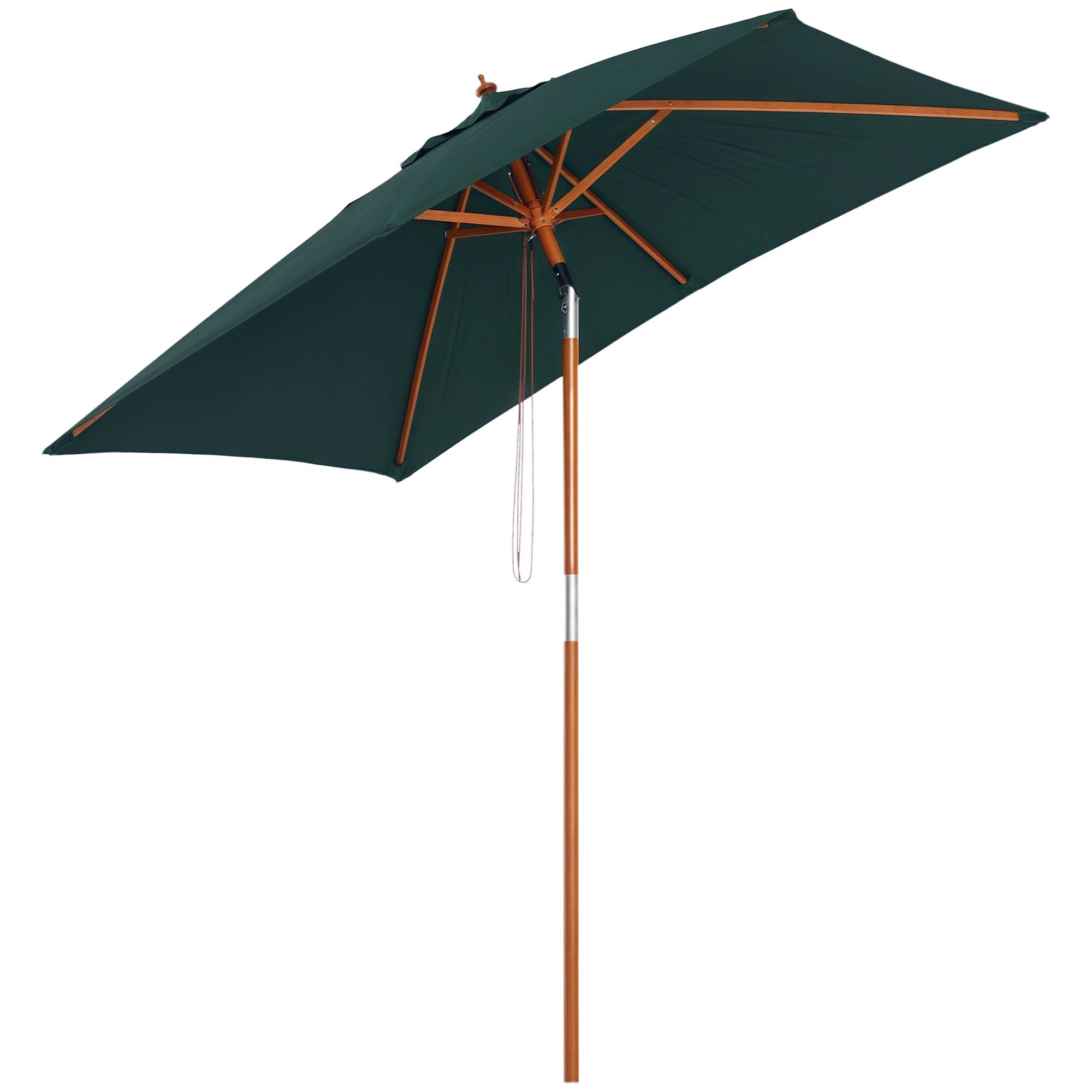 ComfortXL - Parasol Rectangulaire en Bambou pour Balcon Tête Inclinable 2x1.5m Vert - ComfortXL Outdoor Living
