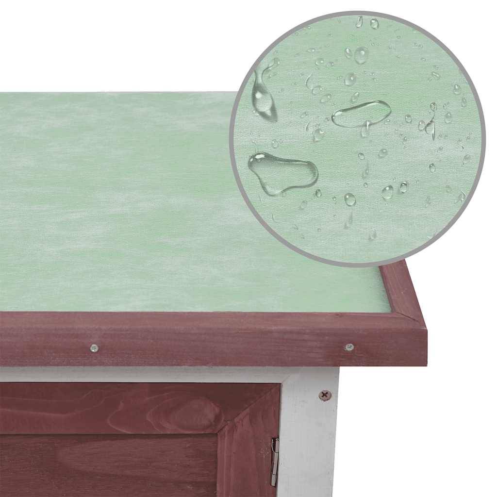 Vidaxl - Clapier d'extérieur 1 niveau Marron Bois vidaXL 170829 - Imagen 4