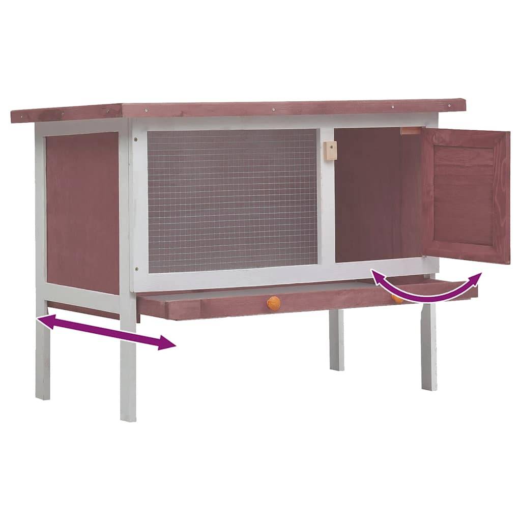 Vidaxl - Clapier d'extérieur 1 niveau Marron Bois vidaXL 170829 - Imagen 6